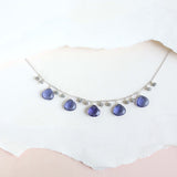 Tanzanite Quartz Silver Sparkler Necklace Aaria Tees