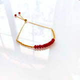 Red Jade Adjustable Stacking Bracelet Aaria Tees