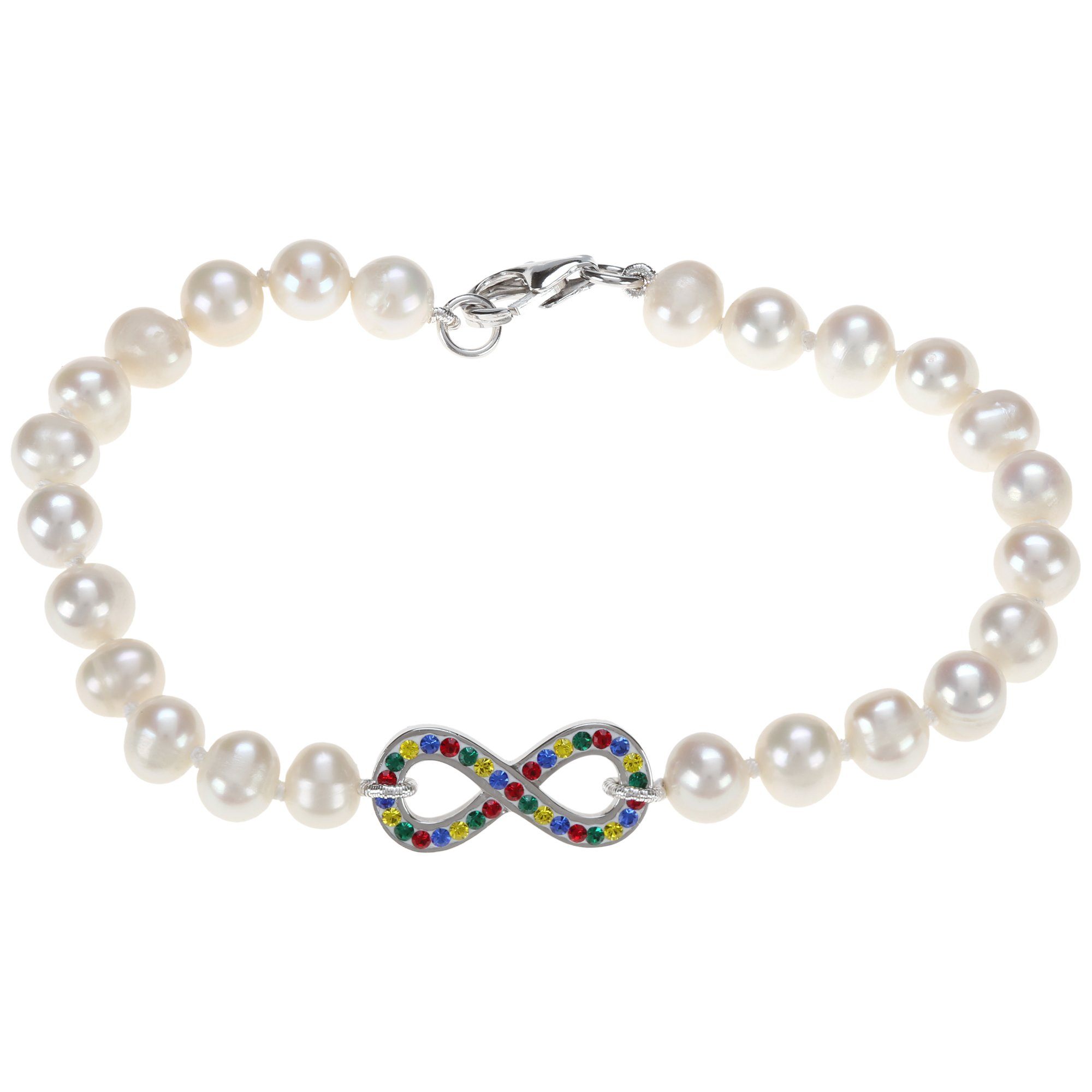 Infinite Hope Autism Ribbon Pearl & Sterling Bracelet - Aaria Tees Aaria Tees