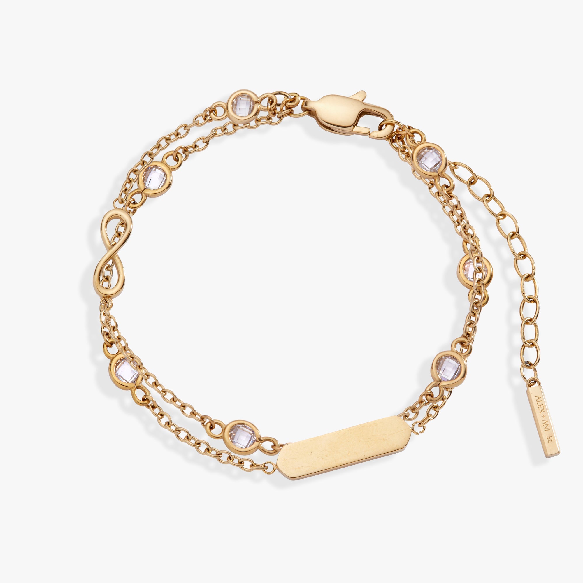 Infinity Chain Double Strand Bracelet - Aaria Tees Aaria Tees