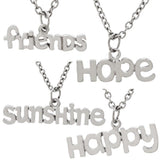 Inspirational Word Pewter Necklace - Aaria Tees Aaria Tees