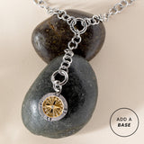 Interchangeable Two-Tone Compass Charm - Aaria Tees Aaria Tees