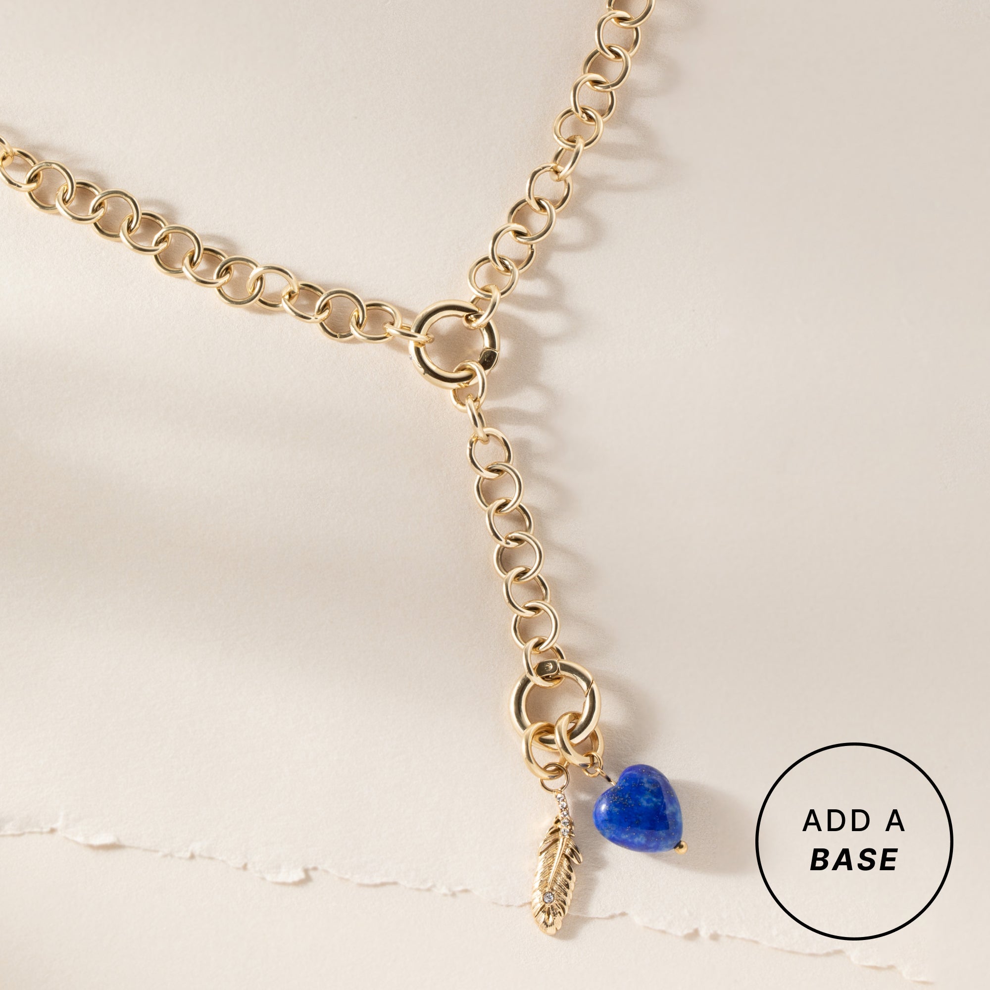 Lapis Gemstone Heart Interchangeable Charm - Aaria Tees Aaria Tees