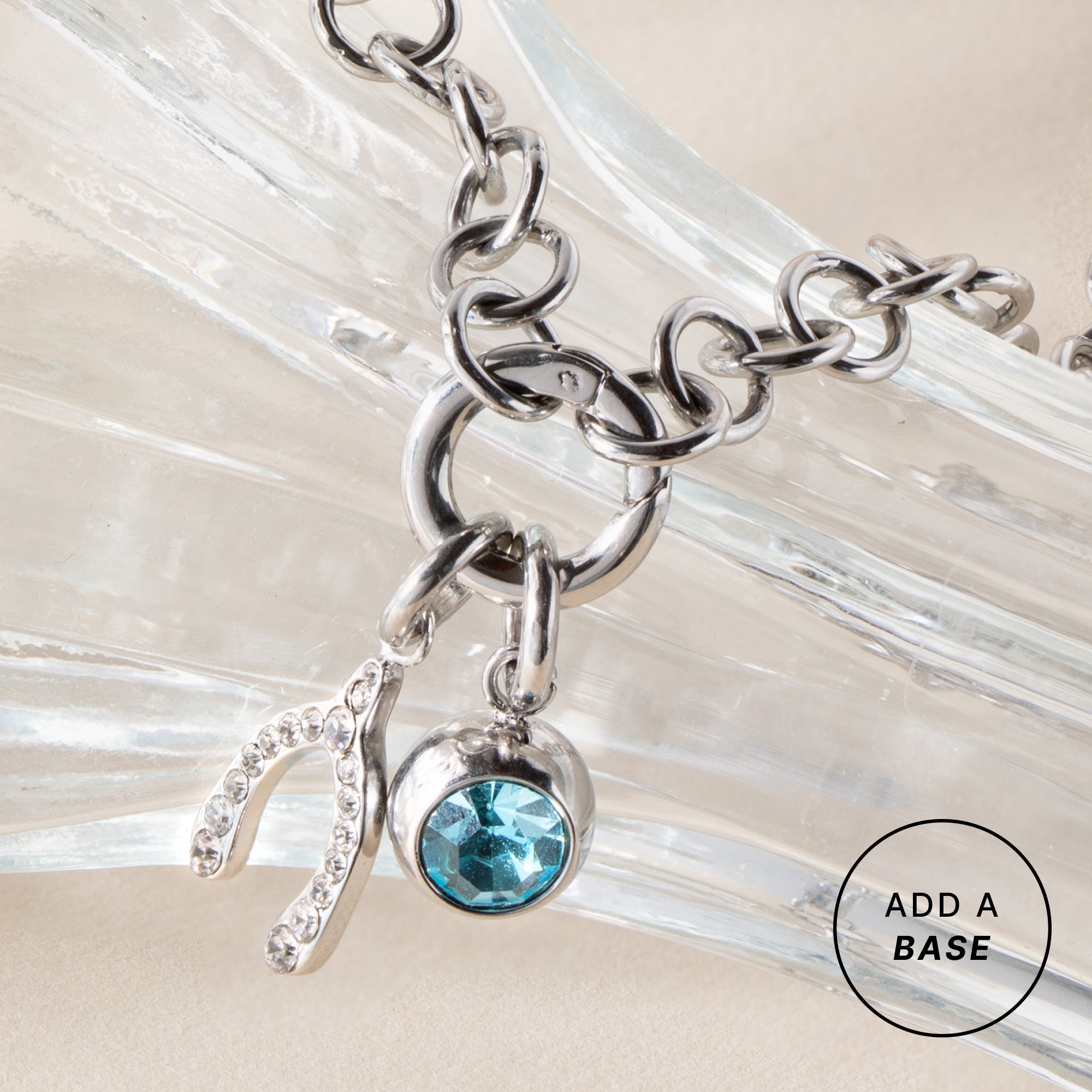 Pave Wishbone Interchangeable Charm - Aaria Tees Aaria Tees