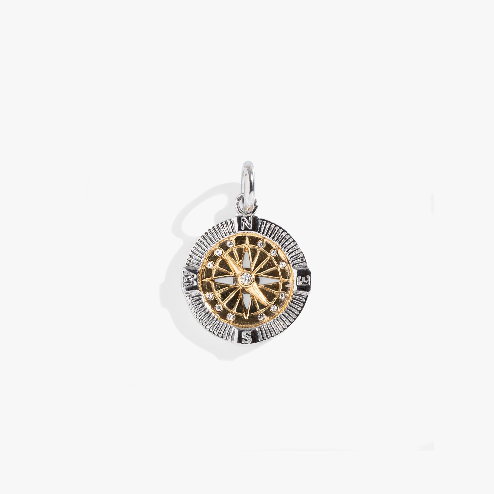 Interchangeable Two-Tone Compass Charm - Aaria Tees Aaria Tees
