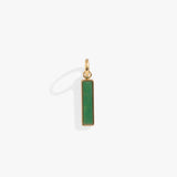 Green Aventurine Gemstone Interchangeable Bar Charm - Aaria Tees Aaria Tees