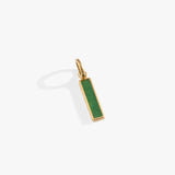 Green Aventurine Gemstone Interchangeable Bar Charm - Aaria Tees Aaria Tees