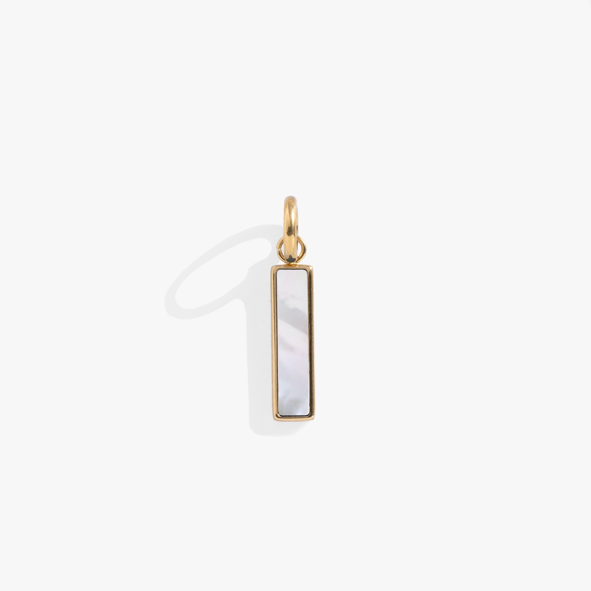 Mother of Pearl Gemstone Interchangeable Bar Charm - Aaria Tees Aaria Tees