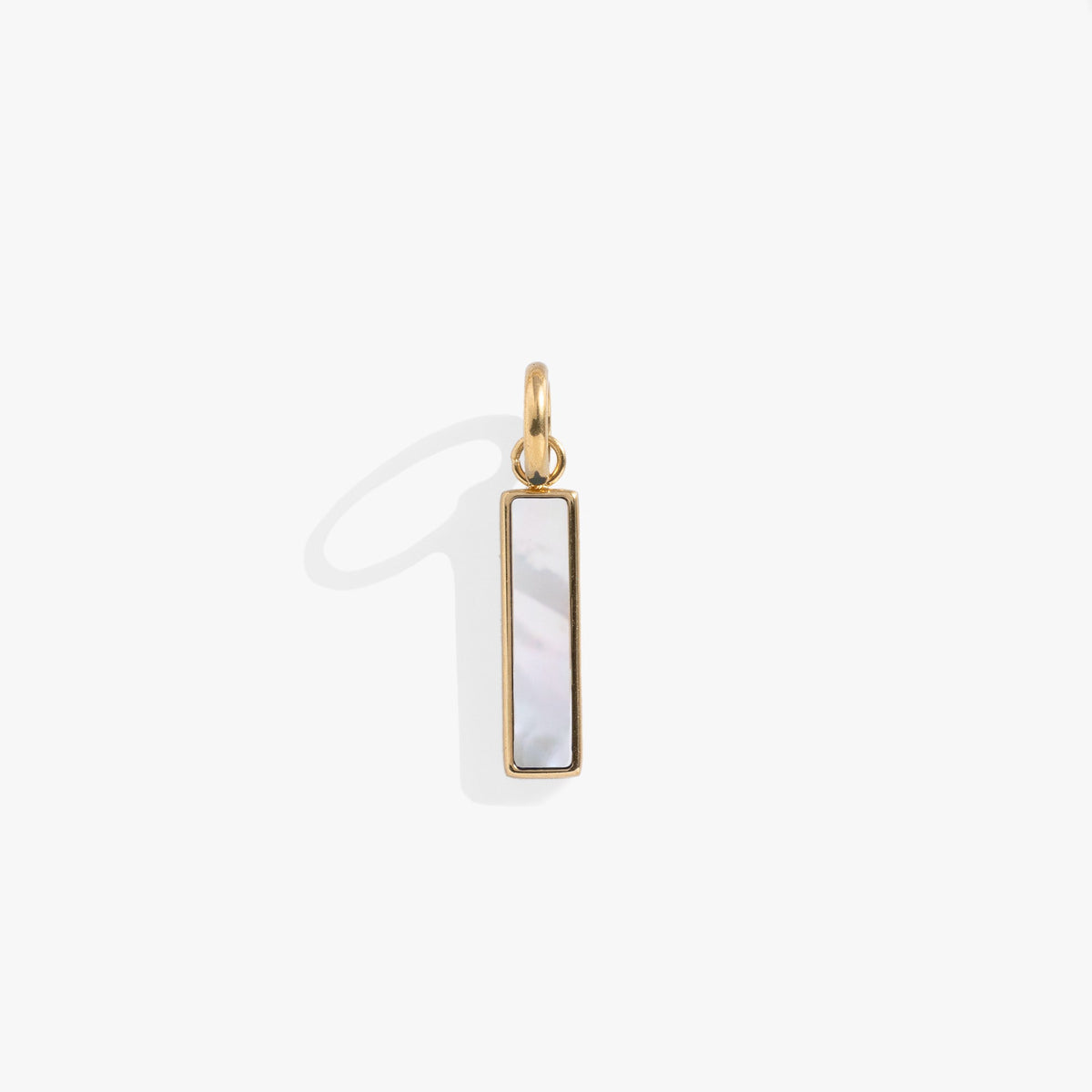 Mother of Pearl Gemstone Interchangeable Bar Charm - Aaria Tees
