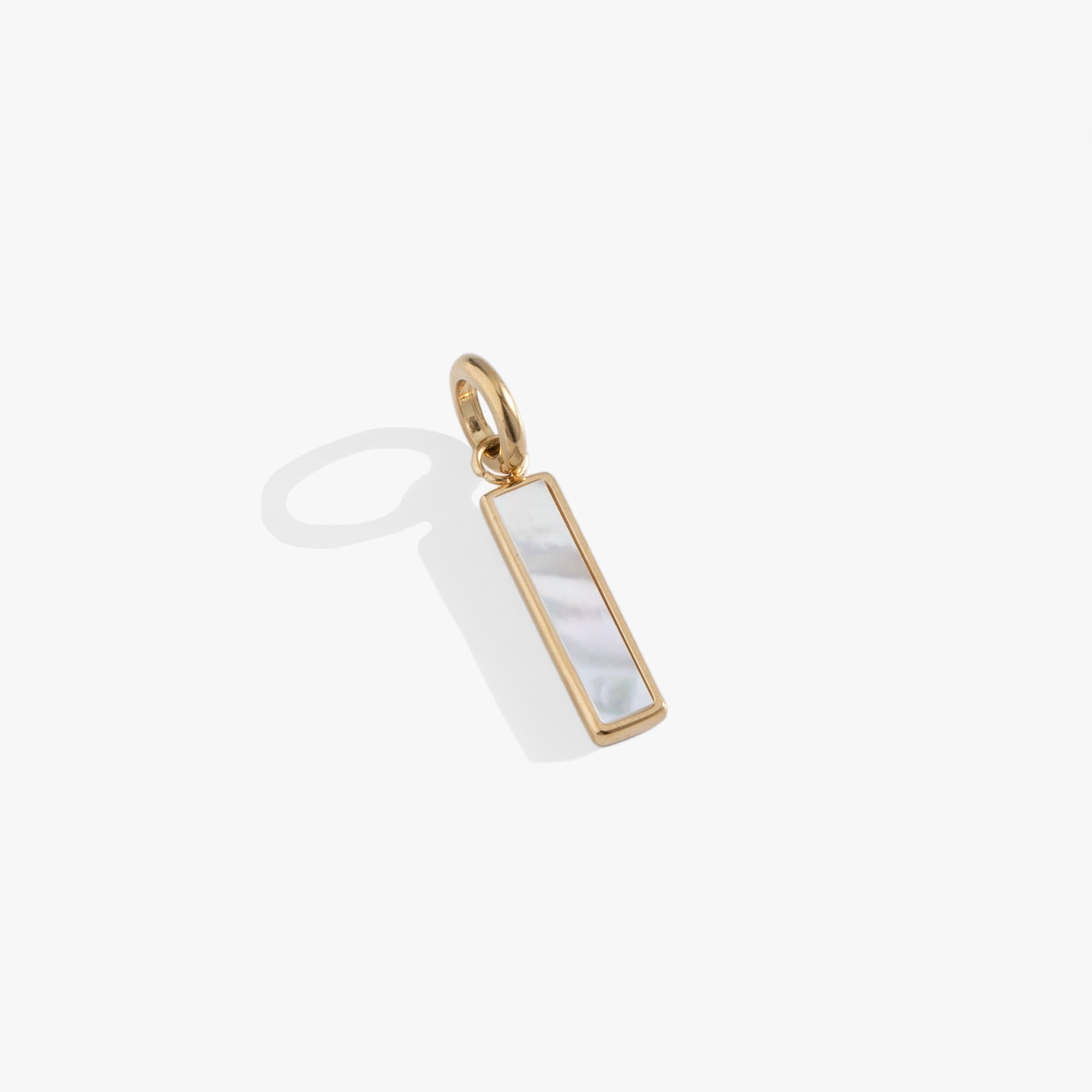 Mother of Pearl Gemstone Interchangeable Bar Charm - Aaria Tees Aaria Tees