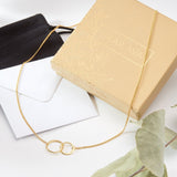 Interlocking Circles Gold Necklace - Aaria Tees Aaria Tees