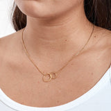 Interlocking Circles Gold Necklace - Aaria Tees Aaria Tees
