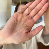 Interlocking Circles Gold Necklace - Aaria Tees Aaria Tees