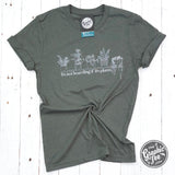 It's Not Hoarding if it's Plants Heather Military Green Short Sleeve Tee - Aaria Tees Aaria Tees