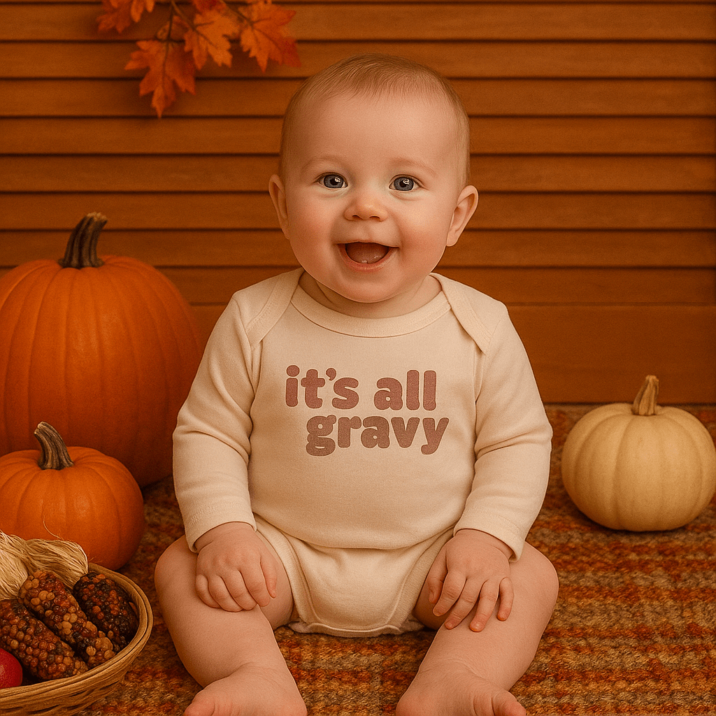 graphic bodysuit | all gravy (long sleeve) - Aaria Tees Aaria Tees
