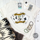 I've Got A Wild Card Vintage White Short Sleeve Unisex Tee - Aaria Tees Aaria Tees