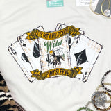 I've Got A Wild Card Vintage White Short Sleeve Unisex Tee - Aaria Tees Aaria Tees