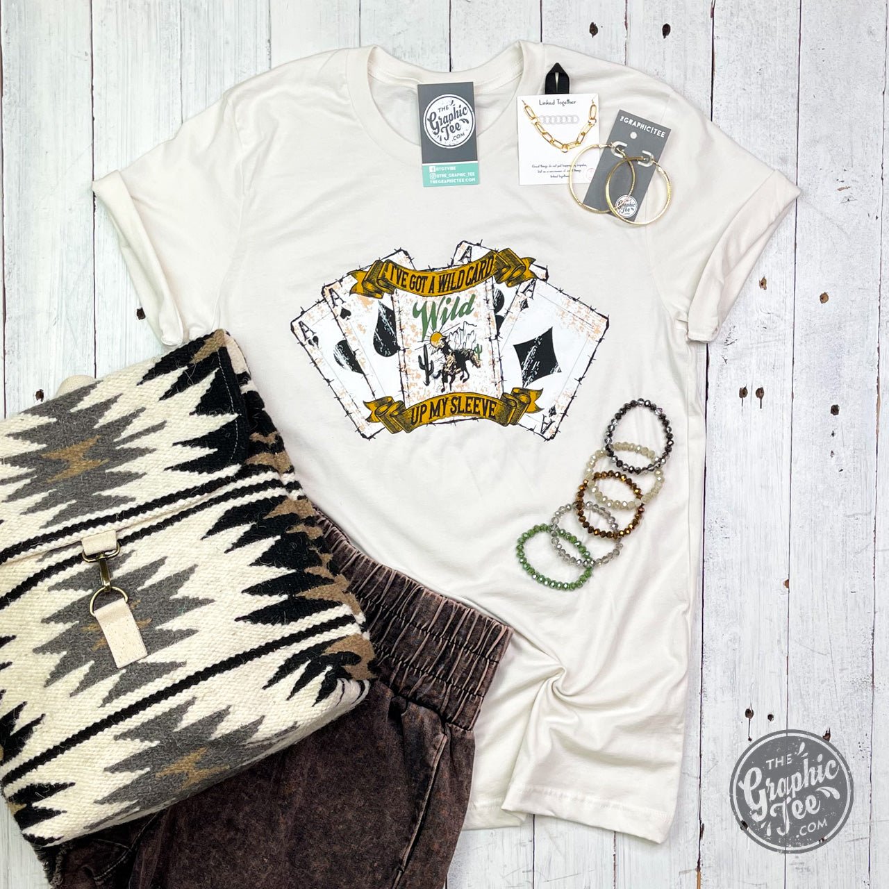 I've Got A Wild Card Vintage White Short Sleeve Unisex Tee - Aaria Tees Aaria Tees
