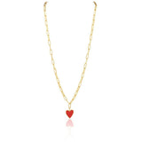 Jamie Enamel Heart Necklace Aaria Tees