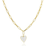 Jamie Enamel Heart - White Aaria Tees