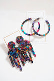 Janelle Statement Earrings - Retro Camo - Aaria Tees Aaria Tees
