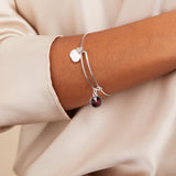 January Birthstone Charm Bangle, Scarlet - Aaria Tees Aaria Tees