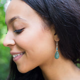 Jasper Teardrop Earrings - Aaria Tees Aaria Tees