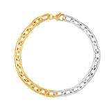 Jenna Link Chain Necklace- Two Tone Aaria Tees