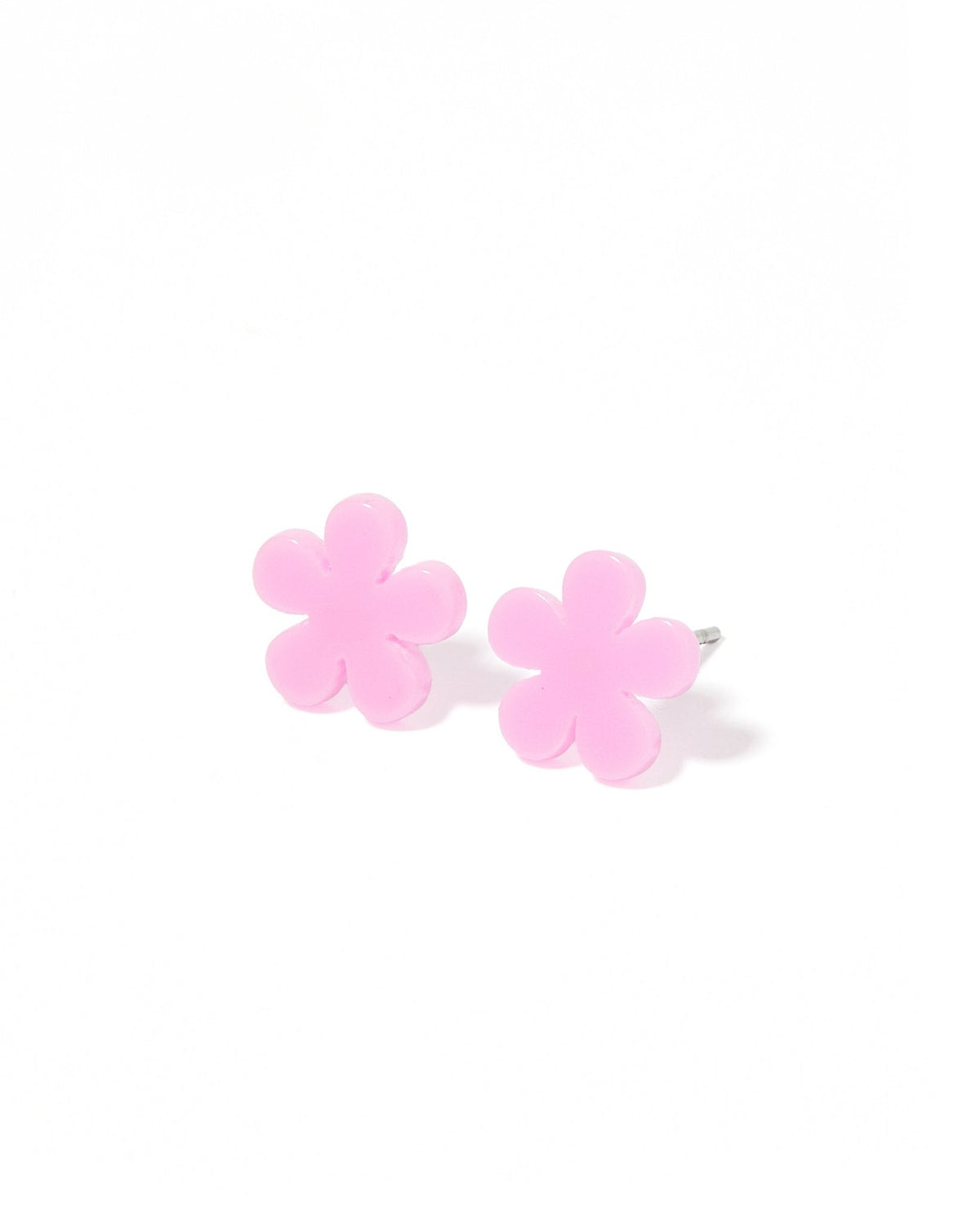 Jenna Stud Earrings - Flower Bubble Gum Pink - Aaria Tees