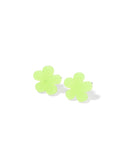 Jenna Stud Earrings - Flower Neon Yellow - Aaria Tees Aaria Tees