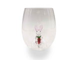 3D Easter Bunny Stemless Wine Glasses Aaria Tees