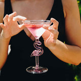 3D Flamingo Martini Glass Aaria Tees