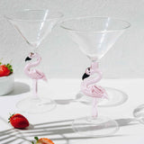3D Flamingo Martini Glass Aaria Tees