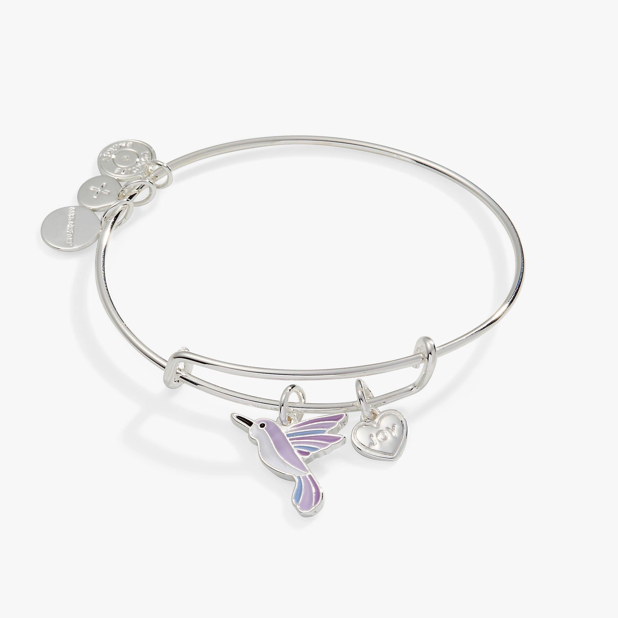 'Joy' Hummingbird Duo Charm Bangle Bracelet - Aaria Tees Aaria Tees
