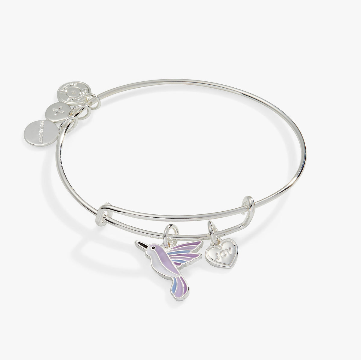 'Joy' Hummingbird Duo Charm Bangle Bracelet - Aaria Tees