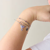 'Joy' Hummingbird Duo Charm Bangle Bracelet - Aaria Tees Aaria Tees