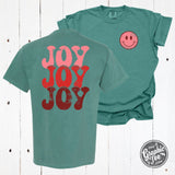 Joy Joy Joy Comfort Colors Emerald Short Sleeve Unisex Tee - Aaria Tees Aaria Tees