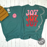 Joy Joy Joy Comfort Colors Emerald Short Sleeve Unisex Tee - Aaria Tees Aaria Tees