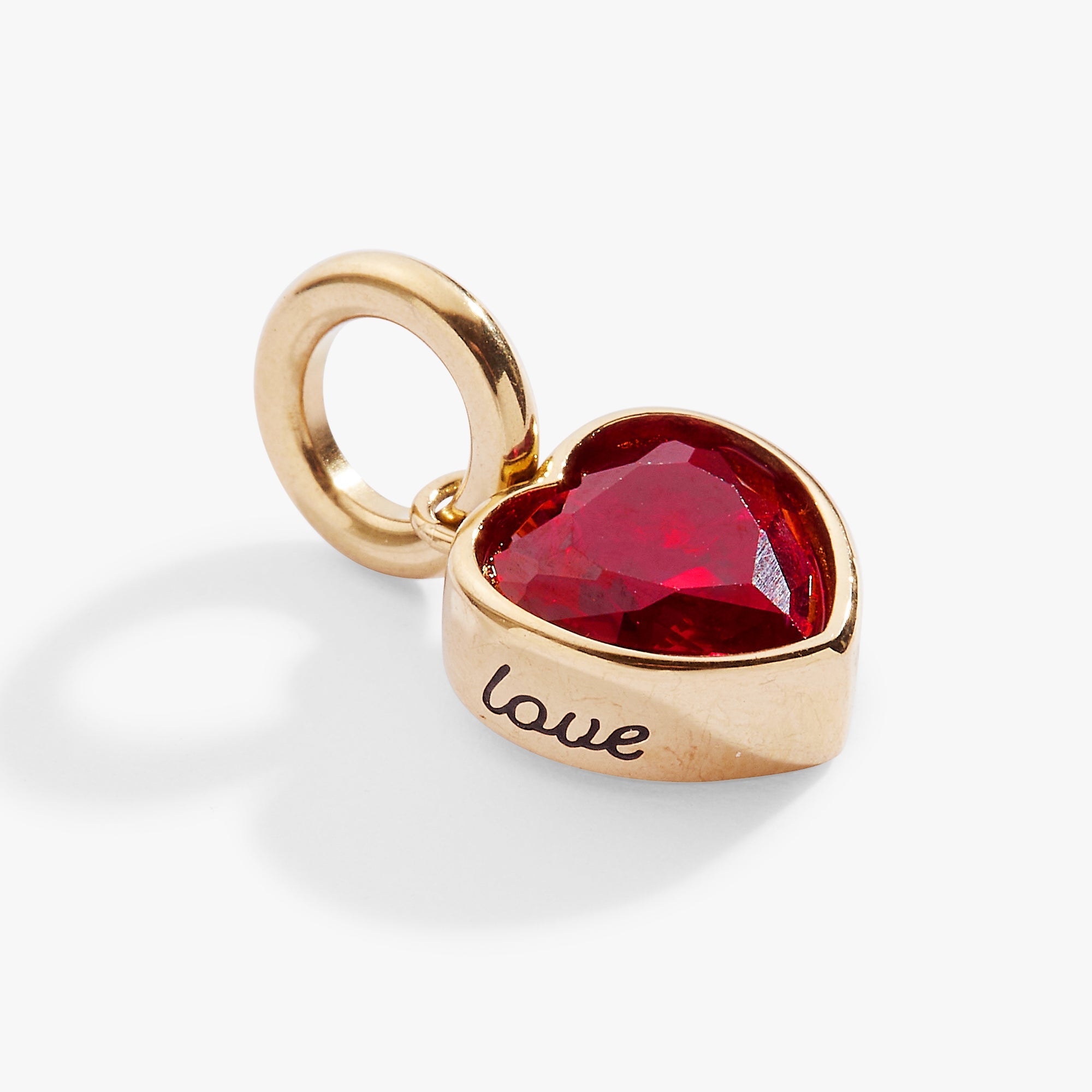 July 'Love' Heart Birthstone Charm - Aaria Tees Aaria Tees