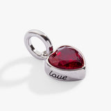 July 'Love' Heart Birthstone Charm - Aaria Tees Aaria Tees