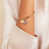 June Birthstone Charm Bangle, Light Amethyst - Aaria Tees Aaria Tees