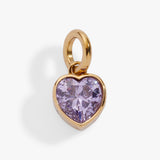 June 'Luck' Heart Birthstone Charm - Aaria Tees Aaria Tees