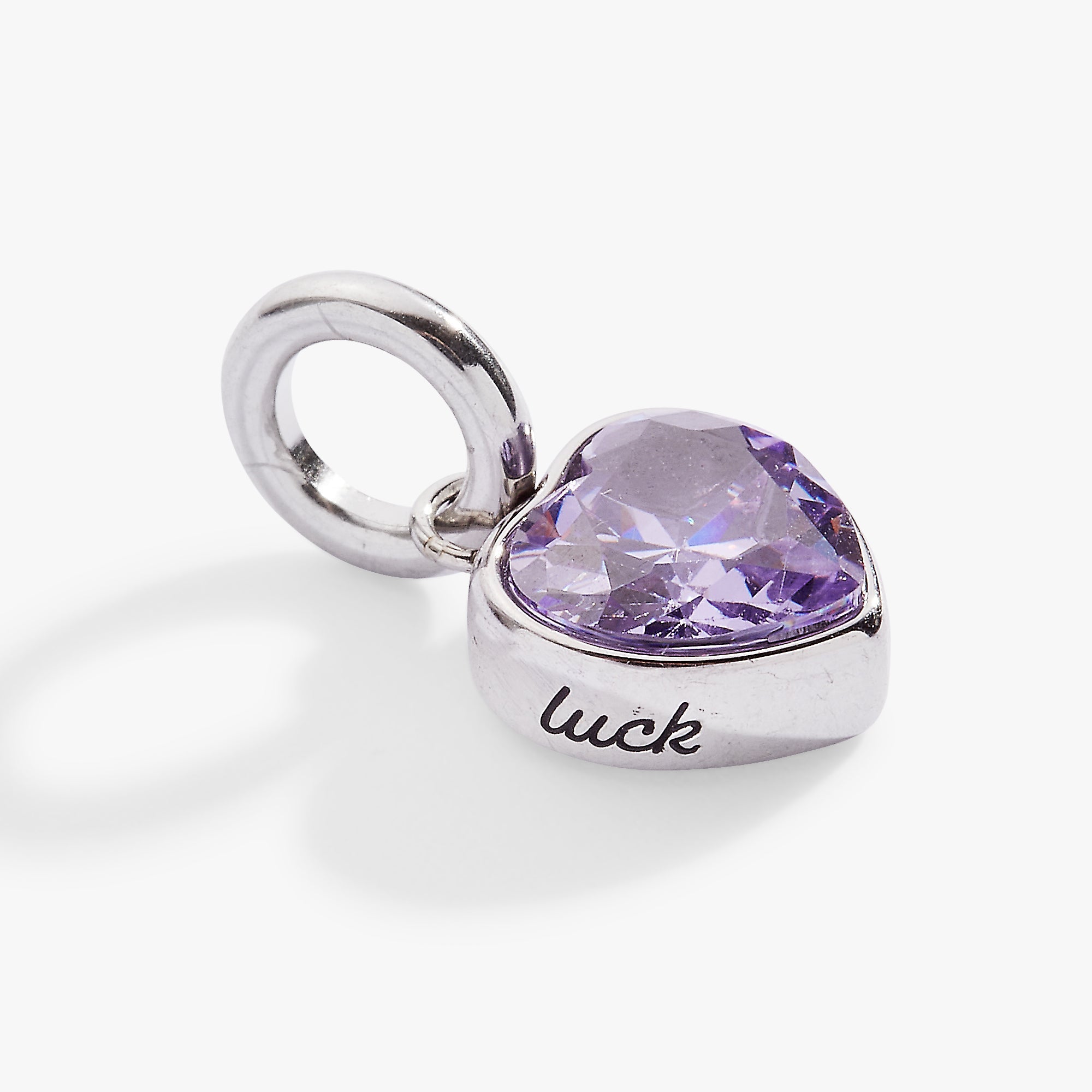 June 'Luck' Heart Birthstone Charm - Aaria Tees Aaria Tees