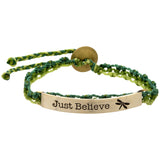 Just Believe Dragonfly Woven Bracelet - Aaria Tees Aaria Tees