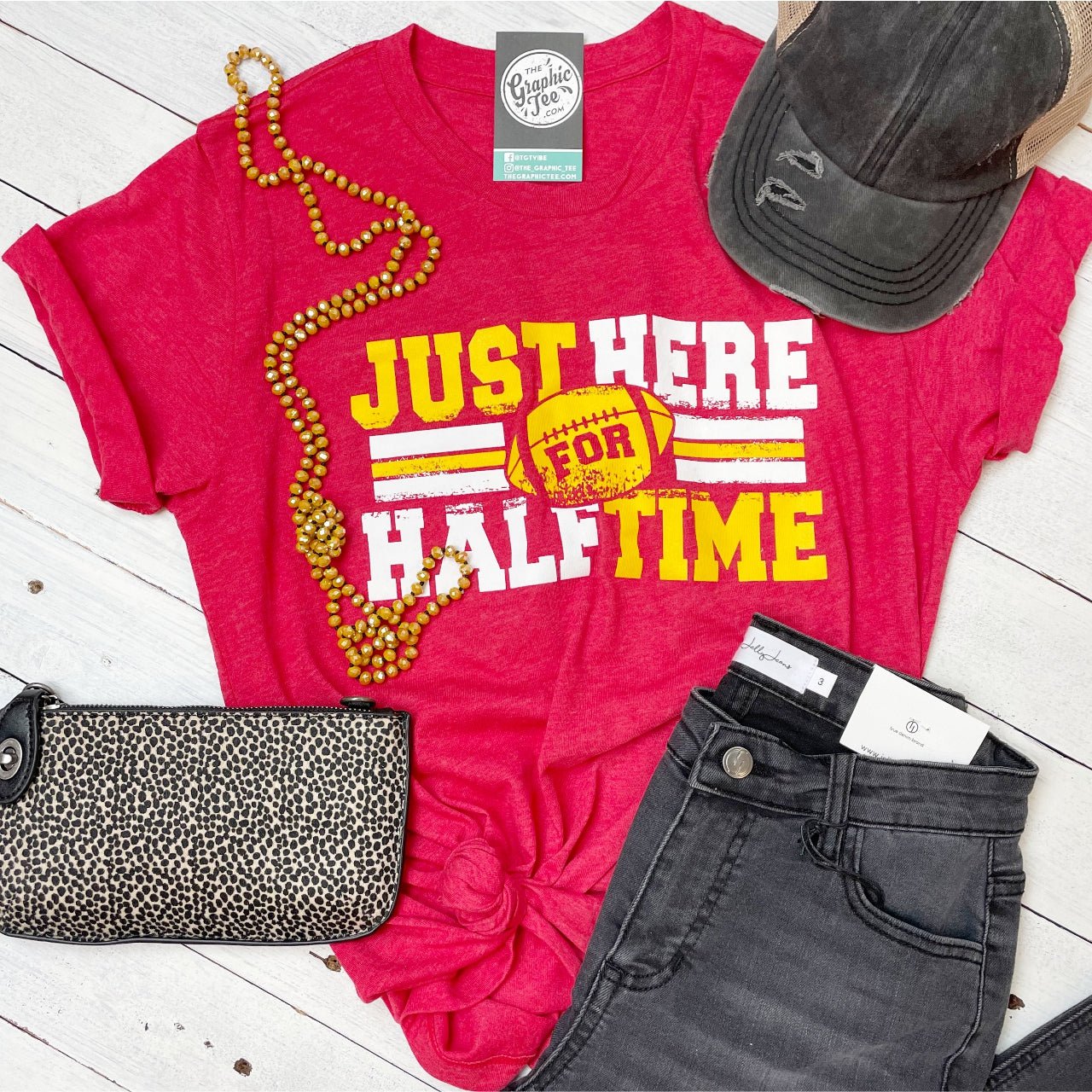 Just Here For Halftime Unisex Tee - Aaria Tees Aaria Tees