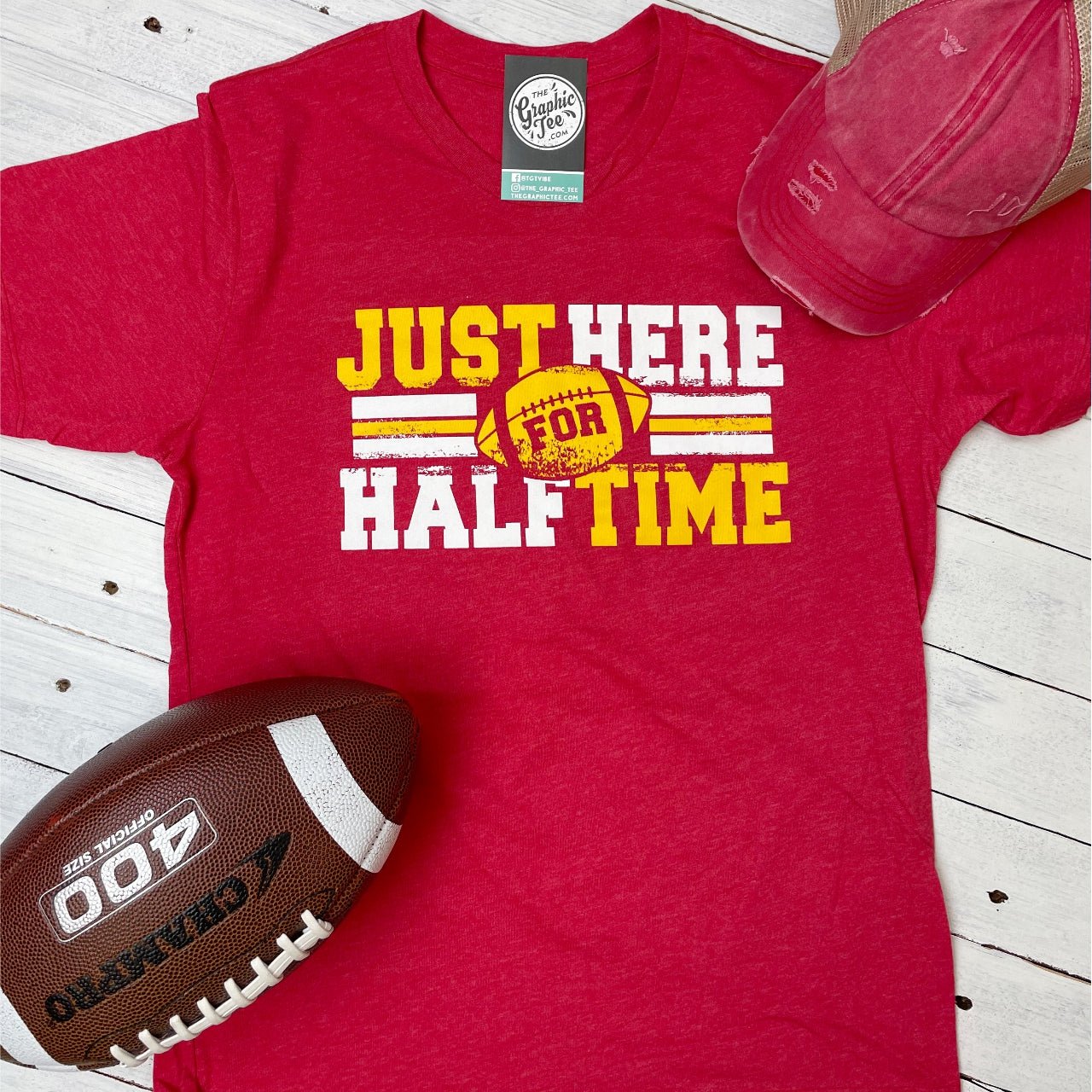 Just Here For Halftime Unisex Tee - Aaria Tees Aaria Tees