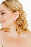 Kaelyn Statement Earrings - Bubble Gum - Aaria Tees Aaria Tees