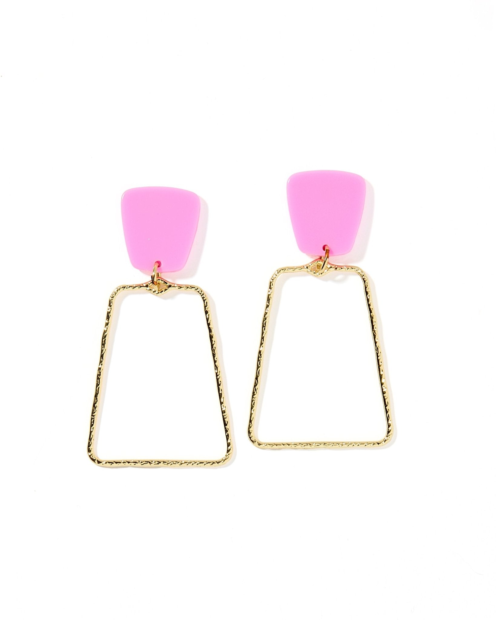 Kaelyn Statement Earrings - Bubble Gum - Aaria Tees Aaria Tees