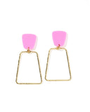 Kaelyn Statement Earrings - Bubble Gum - Aaria Tees Aaria Tees