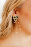 Kaelyn Statement Earrings - Green-Mustard Camo - Aaria Tees Aaria Tees